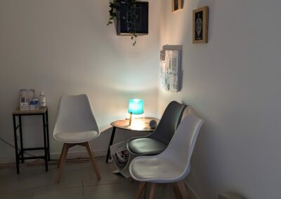 Salle d'attente, espace d’accueil du cabinet City Zen Thonon-les-Bains
