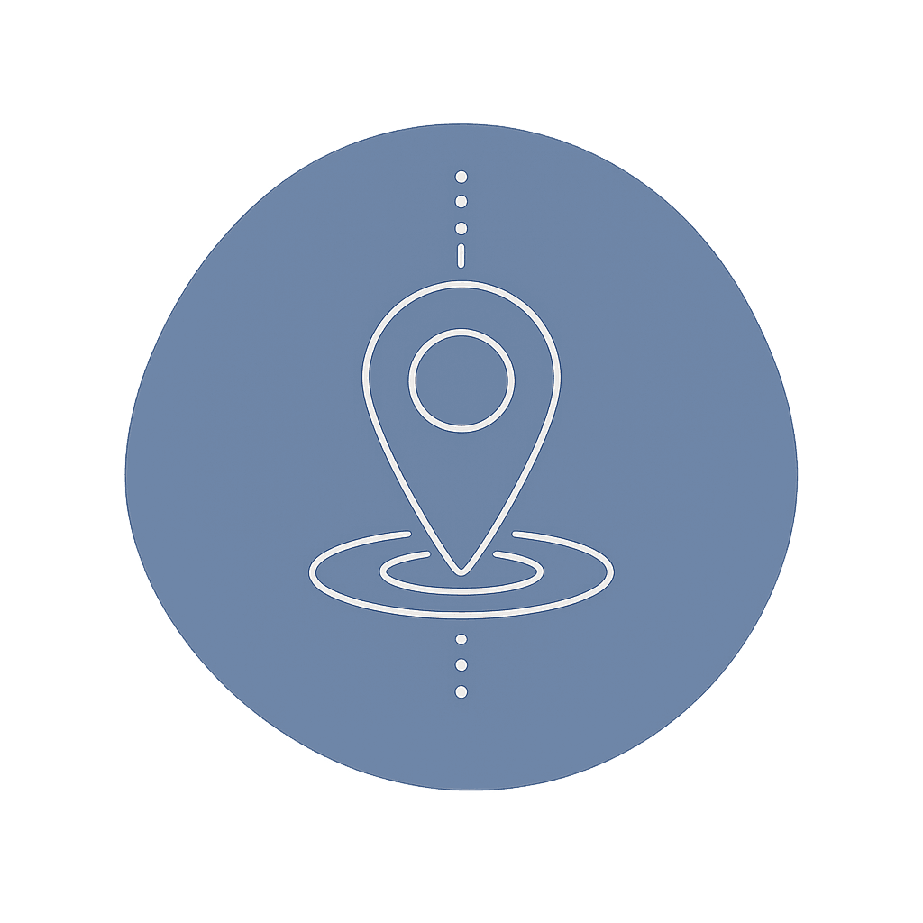 Icône de repère de localisation, symbole de l'emplacement du cabinet.